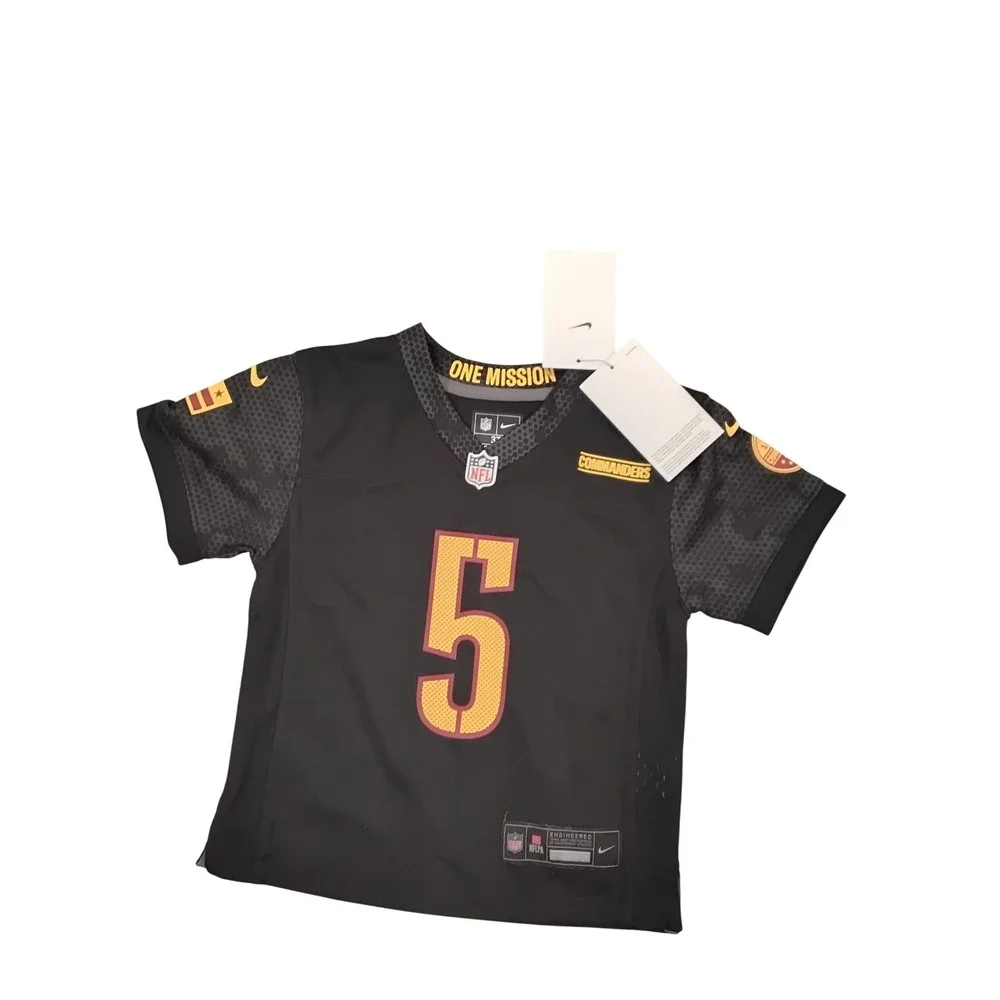 Nike Washington Commanders Jayden Daniels 5 Black Jersey Toddler 3T New NFL
